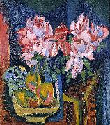 Ernst Ludwig Kirchner Pink Roses oil painting artist